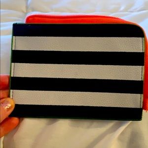 Sephora striped zippered card/change purse